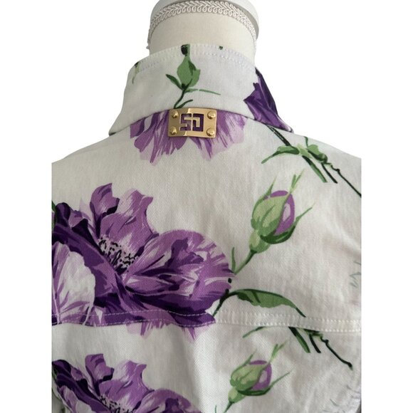 ST JOHN Sport Vintage Mary Gray Floral Jacket Size XS - Picture 9 of 11